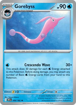 Gorebyss 056/182 Rare, Destined Rivals Pokémon TCG card
