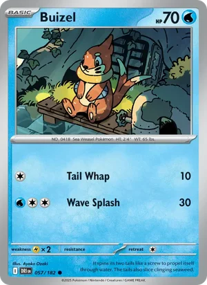 Buizel 057/182 Common, Destined Rivals Pokémon TCG card
