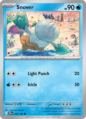 Snover 059/182 Common, Destined Rivals Pokémon TCG card
