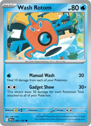 Wash Rotom 061/182 Common, Destined Rivals Pokémon TCG card