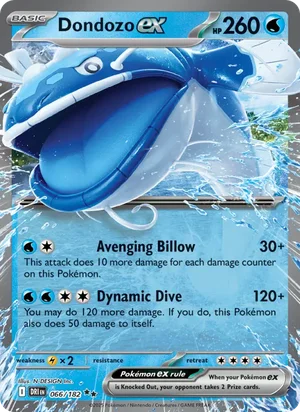 Dondozo ex 066/182 Double Rare, Destined Rivals Pokémon TCG card