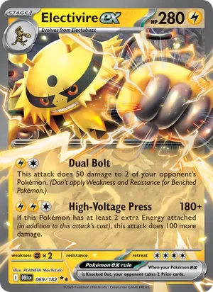 Electivire ex 069/182 Double Rare, Destined Rivals Pokémon TCG card