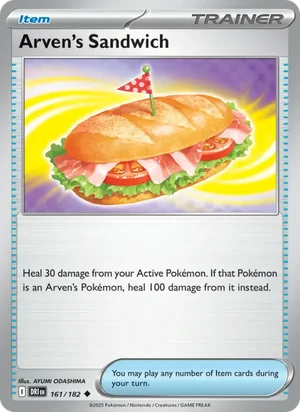 Arven's Sandwich 161/182 Uncommon, Destined Rivals Pokémon TCG card