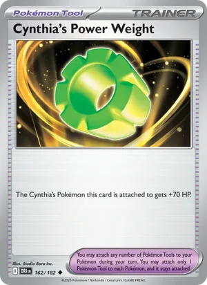 Cynthia's Power Weight 162/182 Uncommon, Destined Rivals Pokémon TCG card
