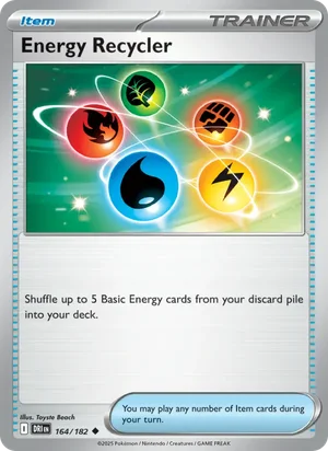 Energy Recycler 164/182 Uncommon, Destined Rivals Pokémon TCG card