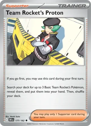 Team Rocket's Proton 177/182 Uncommon, Destined Rivals Pokémon TCG card