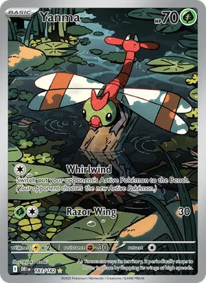 Yanma 183/182 Illustration Rare, Destined Rivals Pokémon TCG card
