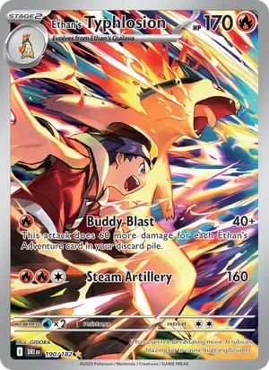 Ethan's Typhlosion 190/182 Illustration Rare, Destined Rivals Pokémon TCG card
