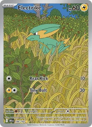 Electrike 196/182 Illustration Rare, Destined Rivals Pokémon TCG card