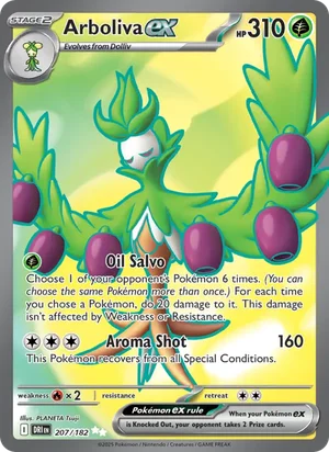 Arboliva ex 207/182 Ultra Rare, Destined Rivals Pokémon TCG card