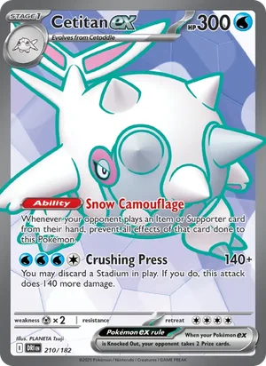 Cetitan ex 210/182 Ultra Rare, Destined Rivals Pokémon TCG card