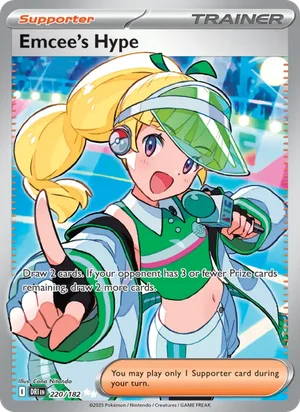 Emcee's Hype 220/182 Ultra Rare, Destined Rivals Pokémon TCG card