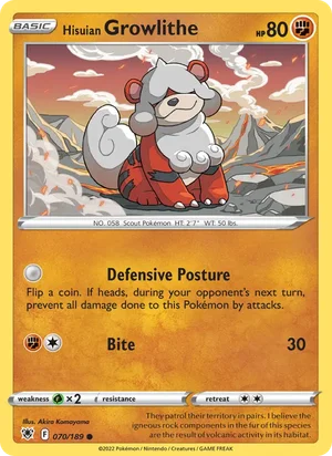 Hisuian Growlithe 70/189