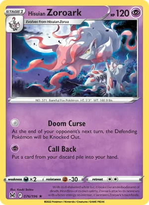 Hisuian Zoroark 76/196