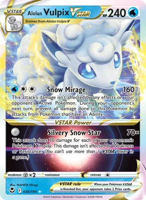 Alolan Vulpix Vstar 34/195