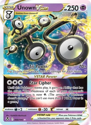 Unown Vstar 66/195