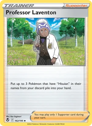 Professor Laventon 162/195 Uncommon, Silver Tempest Pokémon TCG card