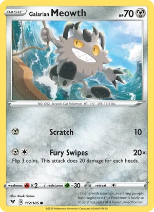 Galarian Meowth 112/185