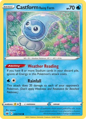 Castform Rainy Form 33/198
