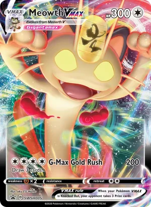 Meowth Vmax — Black Star Promo swsh005