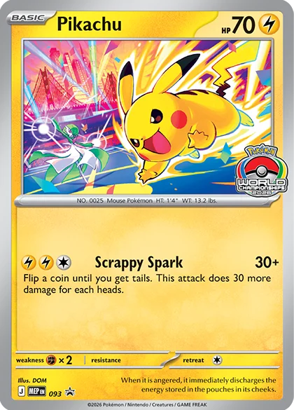 2026 Worlds Pikachu promo card